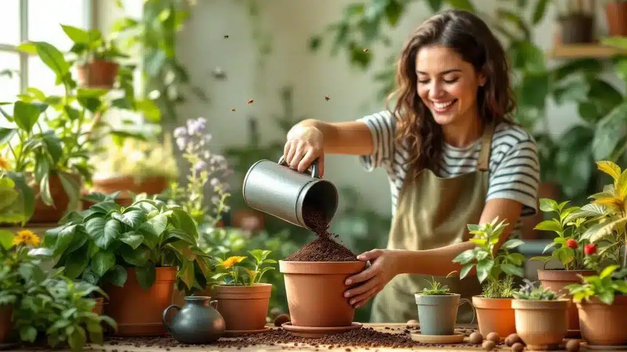 סוד אוקטובר: למה גננים מוסיפים גרגירי קפה לאדניות שלהם